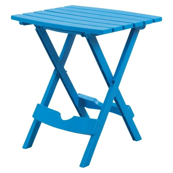 YgIRTID Quik Fold Patio Side Table, Resin, Pool Blue