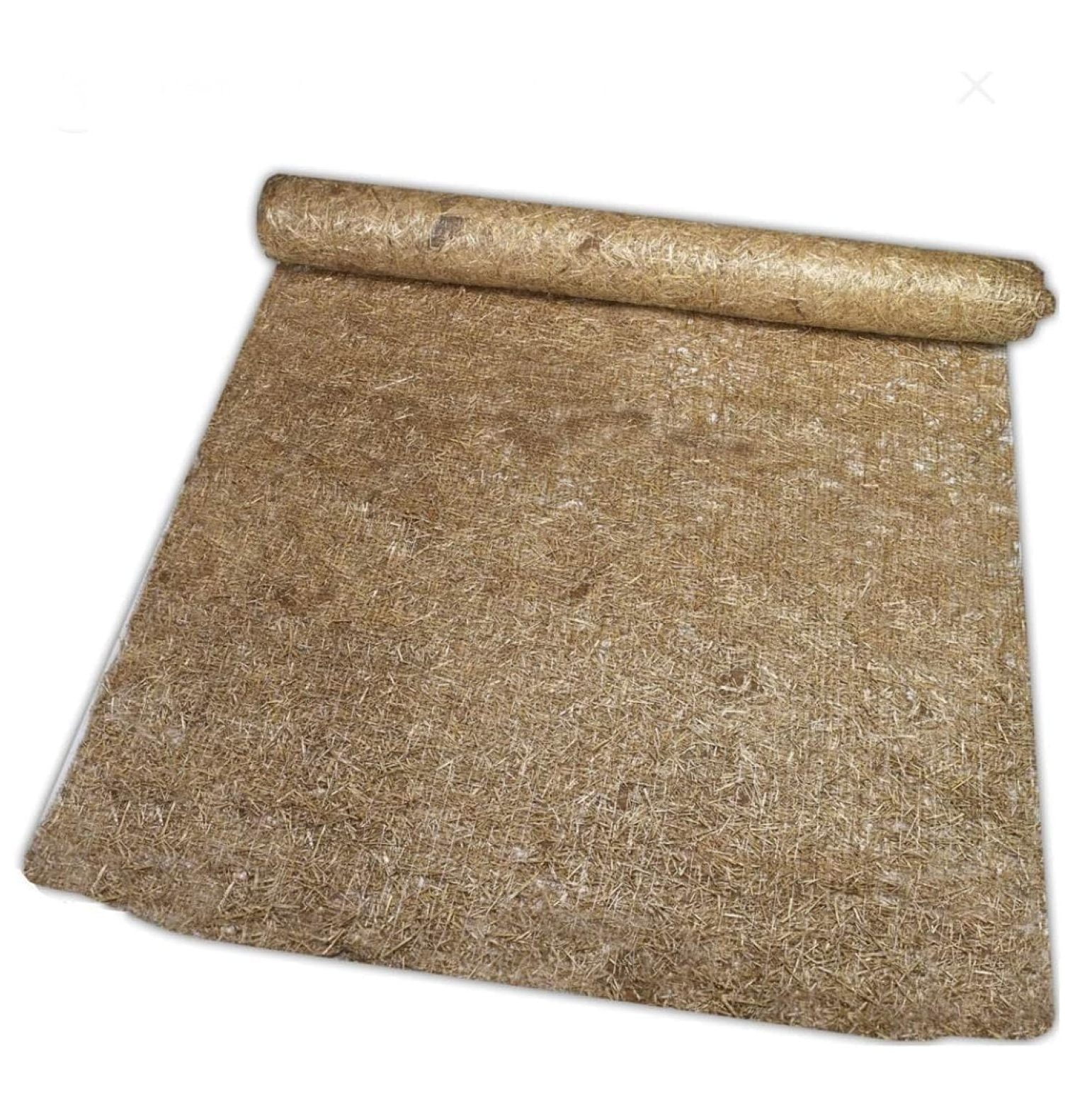 YgIRTID - Straw Erosion Control Blanket - Straw Garden and Landscape Cover, Erosion Control Blanket, Straw Blanket, Erosion Control, Slope Stabilizer, and Seed Protector (2' x 112.5')