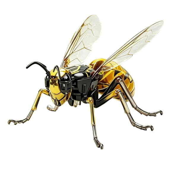 Ygakrkreit Bee Acrylic 3D Puzzle Kit, DIY Insect Assembly Model, Tabletop Acrylic Decor Figurine