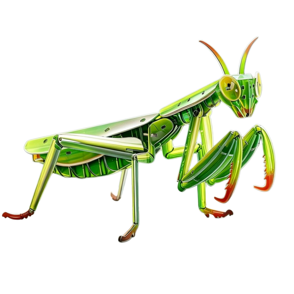 Ygakrkreit Mantis Acrylic 3D Puzzle Kit, DIY Insect Assembly Model, Colored Acrylic Bug Sculpture, Unassembled 3D Jigsaw, Tabletop Art Ornament for Hobby Collectors