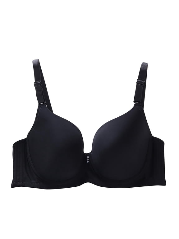D Cup Plus Size Underwire Bra, Light Thin Cooling Fabric Full Bust Lift Anti-Droop Side Support Bralette Black 95D