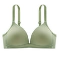 thumbnail image 1 of Ygbgbb Plus Size Bras for Women Underwear No Steel Ring Thin Style Gathering Bra Underwear Comfortable Gather Wireless Bras Breathable Everyday Bras (Green,M), 1 of 6