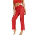Ygbgbb Women's Hollow out Crochet Pants High Waist Beach Loose Wide Leg