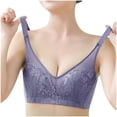 thumbnail image 1 of Ygbgbb Womens Everyday Bras Lace Soft Wireless Push Up Padded Solid Color Beauty Back Daily Bras Thin Comfortable and Breathless Bras Gray S, 1 of 4
