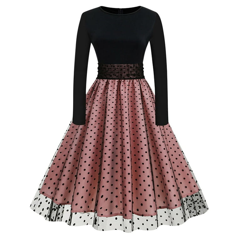 Vintage Polka Dots Tiered Layers Pink Maxi Dress Vintage Polka Dots Tiered Layers Pink Maxi Dress