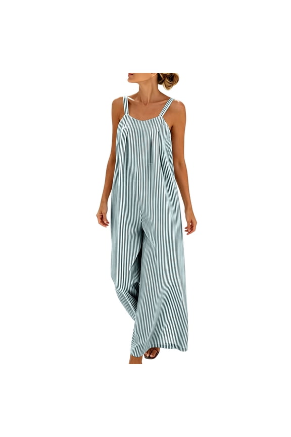 Womens Short Sleeve Lapel Belted Button Front Wide Leg Jumpsuit with Big Side Pockets for Daily Green S
