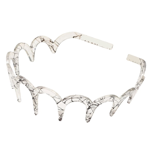 Ygdeyg 1Pcs Zig Zag Tooth Headbands Comb Zigzag U Shaped Shark Tooth Hair Bands Wavy Teeth Hair Accessory