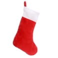 thumbnail image 1 of Ygdeyg 4 Pack Christmas Stockings Red And White Plush Fireplace Hanging Velvet Stockings For Christmas Decoration Supplies, 15 Inch, 1 of 2
