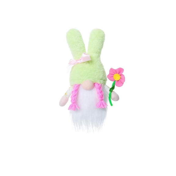 Ygdeyg Bunny Gnomes Plush Decor - Easter Bunny Easter Gnome Plush Decorations With Carrot And Flower Tabletop Ornament For Home Kitchen Tiered Tray Decoration, Office