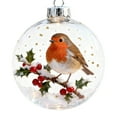 thumbnail image 1 of Ygdeyg Christmas Ornaments, Clear Christmas Balls With Bird On Holly Branchtransparent Diy Shatterproof Hanging Christmas Ball For Party, Wedding, Home Decor, 1 of 8