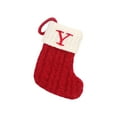 thumbnail image 1 of Ygdeyg Christmas Stocking With 26 Letter, Initial Embroidered Mini Cute Christmas Stockings Cotton Cord With White Soft Plush Christmas Decorations, 1 of 8