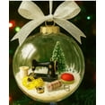 thumbnail image 1 of Ygdeyg Clear Glass Ball Ornament With Sewing Theme - Mini Sewing Machine, Thread & Tree Inside, Glitter Bow, Unique Hanging Decor For Crafters, 1 of 7