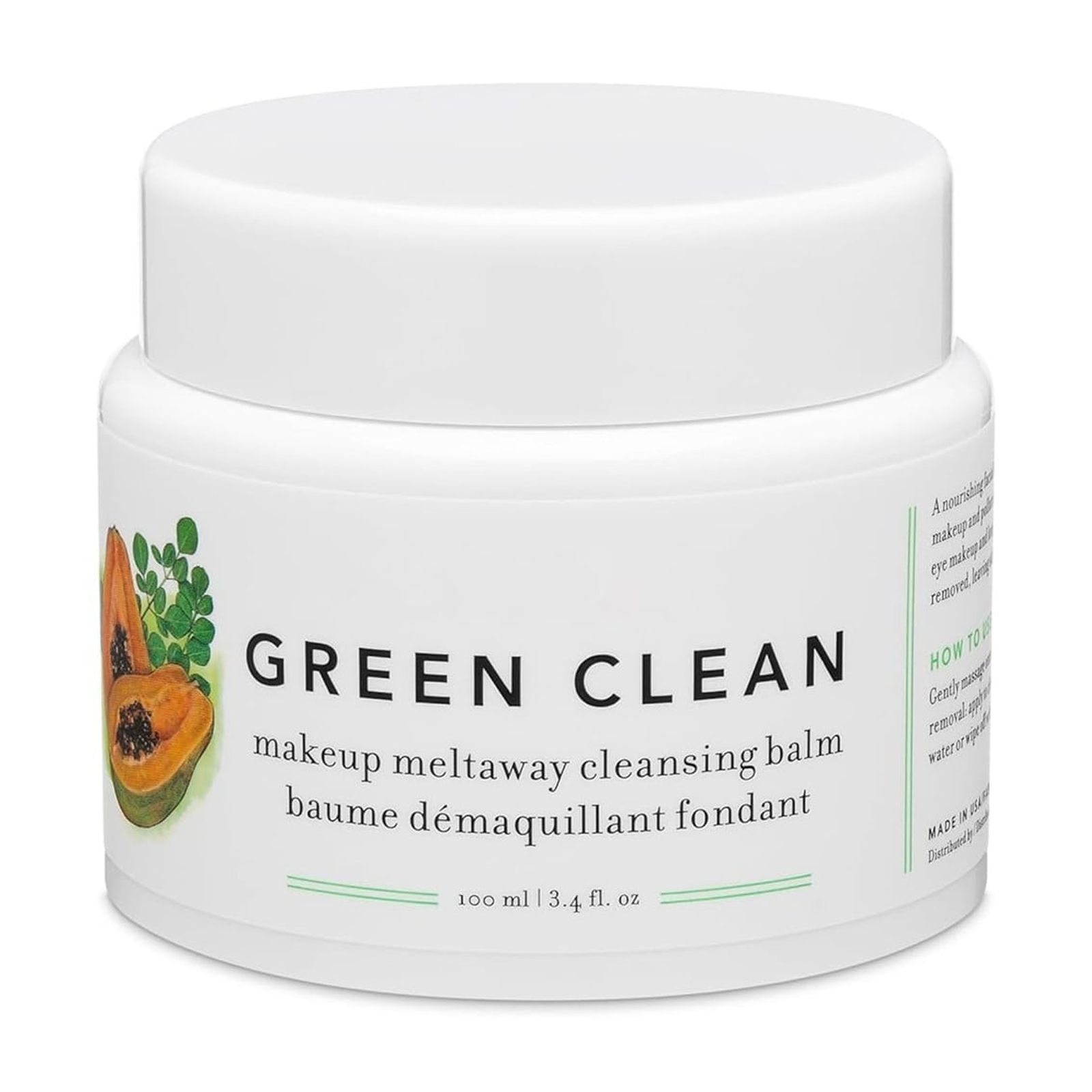 W7 Peachy Clean Face Cleansing Balm - Makeup Remover Melt With Fruit Juice - Clean Oil Free Skin