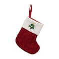 thumbnail image 1 of Ygdeyg Mini Pattern Embroidered Christmas Stocking Knitted Christmas Decorations Stocking Red,White, Knit Cute Christmas Stocking-Red-Comes With Sturdy Hanging Loop, 1 of 4