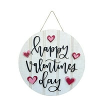 Ygdeyg Valentine' S Day Decor Door Sign 2D Wooden Welcome Sign Happy Valentines Day Hanger Home Decor For Farmhouse Porch