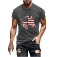 thumbnail image 1 of Yghzkop 2025 Summer Patriotic Graphic T-Shirt for Men USA Flag 4th July American Independence Day Star Stripes Print Shirt Athletic Fit Round Neck Quick-Dry Short Sleeve Top for Party Firework Show, 1 of 5