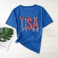 thumbnail image 1 of Yghzkop 4th of July T-Shirts for Women Summer Short Sleeve Lapel Shirt Casual Lightweight Breathable Quick-Dry Top USA Graphic Flower Print Tee Tops Patriotic Blouse Outfit Clothing, 1 of 4