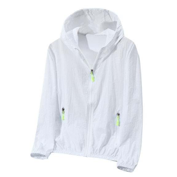 Yghzkop Men and Women Summer Running Windbreaker Outdoor Fitted Hooded Fishing Clothing Exercise Coat