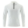thumbnail image 1 of Yghzkop Men's Athletic T-Shirts Performance Stand Collar Training Top Long Sleeve Moisture Wicking Breathable Lightweight Sports Shirt Gym Workout UV Protection Quick Dry Tees Clothes, 1 of 8