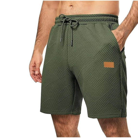 Yghzkop Men's Beach Shorts Side Vent Design Quick Dry Drawstring Elastic Waist Casual Solid Color Swim Trunks with Pockets for Pool Sports