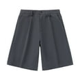 thumbnail image 1 of Yghzkop Men's Dress Shorts Summer Lightweight Flat Front Solid Color formal Casual office Wear Straight Leg Stretch Pockets Suit Style Short Pants, 1 of 7