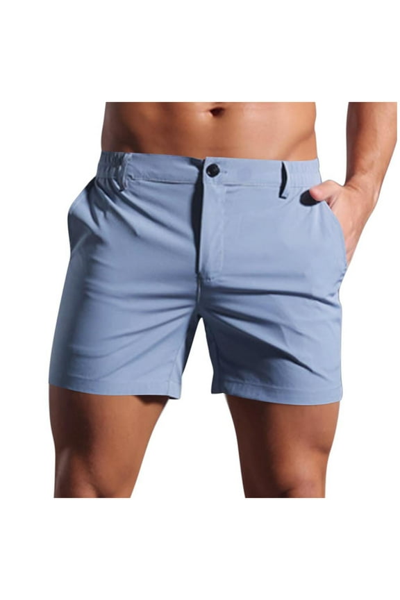 Men's Shorts Summer Casual Fashion Solid Lounge Pant Athletic Workout Shorts with Pockets Button Down Lightweight Outdoor Hiking Short Pants