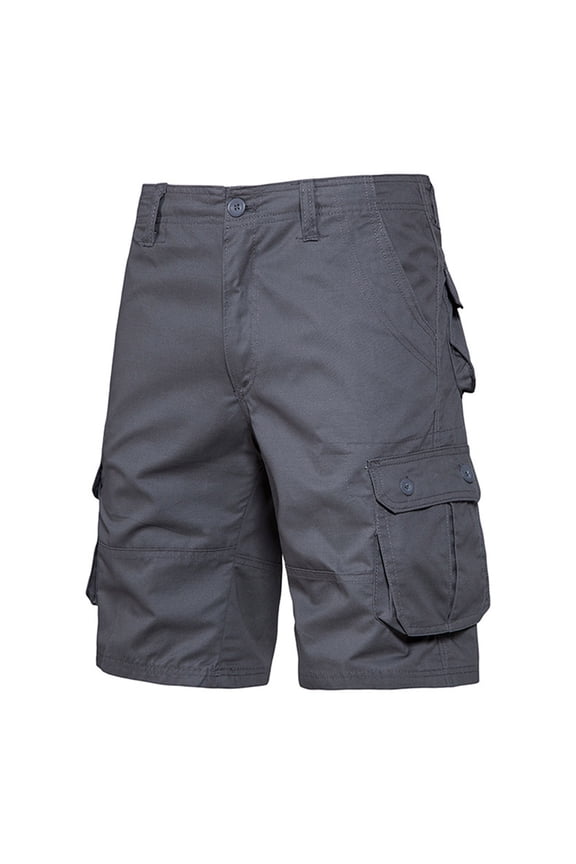 Men's Tech Shorts with 8 Secure Pockets - Lightweight Outdoor Casual Shorts for Fishing Camping Tear-Resistant