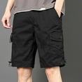 thumbnail image 1 of Yghzkop Men's Utility Cargo Shorts, Adjustable Drawstring Cuffs for Construction Work Ripstop Fabric, Heavy-Duty, 1 of 4