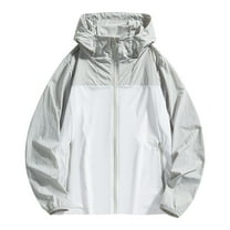 Yghzkop Mens and Womens Sun Protection Hooded Jacket UPF 50 Fishing Outdoor Sports Coat Breathable Quick Dry Windbreaker Lightweight Hiking Travel Rain Shell