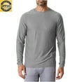 thumbnail image 1 of Yghzkop Sun Protection Long Sleeve Shirt for Men Lightweight Breathable Solid Color Top UV Ray Proof UPF 50+ Sunscreen Jacket Round Neck Pullover Casual Outdoor Athletic Quick Dry Moisture Wicking, 1 of 7