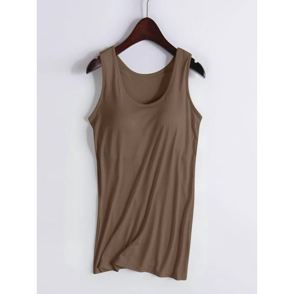 Yghzkop Women's Built-in Bra Camisole Tank Top Yoga Sports Vest Quick-Dry Workout Top for Gym, Running