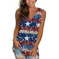 thumbnail image 1 of Yghzkop Women's Independence Day Tank Tops Vest Sleeveless V-Neck Top Printed Patriotic Tee Casual Loose Fit Breathable Tank Shirt Holiday Party Wear, 1 of 4