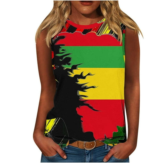 Yghzkop Women's Summer Tank Tops Summer Independence Day Tank Tops Sleeveless Vintage Flower Graphic Tees Boho Cottagecore Wildflowers Cami Shirt Blouse