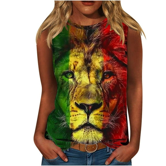 Yghzkop Women's Summer Tank Tops Summer Independence Day Tank Tops Sleeveless Vintage Flower Graphic Tees Boho Cottagecore Wildflowers Cami Shirt Blouse