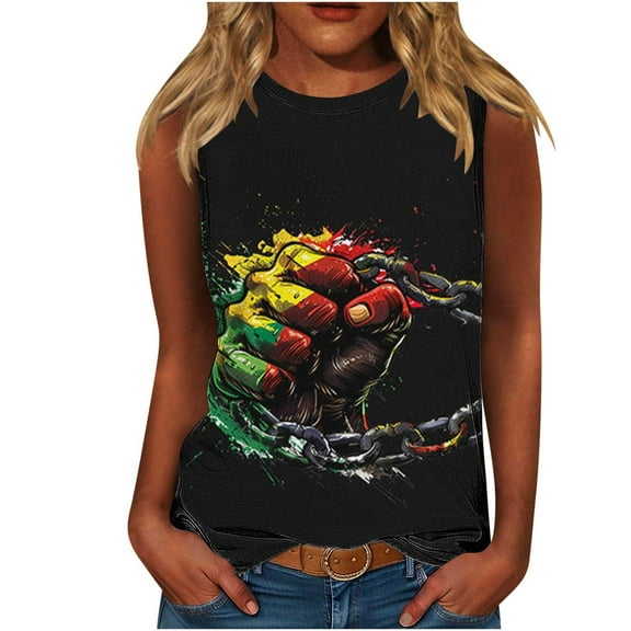 Yghzkop Women's Summer Tank Tops Summer Independence Day Tank Tops Sleeveless Vintage Flower Graphic Tees Boho Cottagecore Wildflowers Cami Shirt Blouse