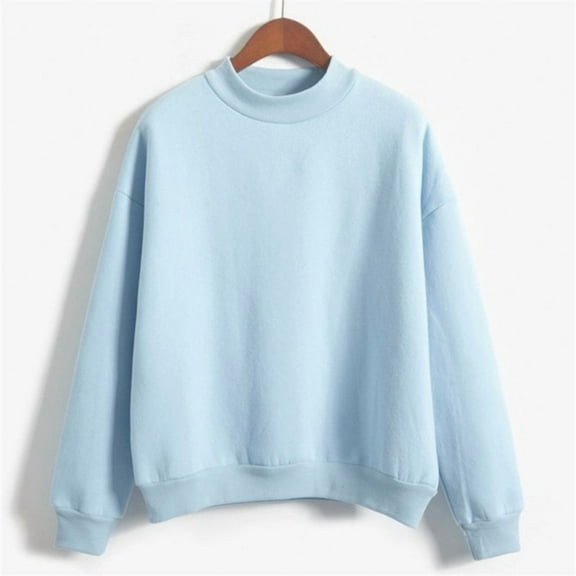 Yghzkop Women's Velour Turtleneck Sweatshirts Long Sleeve Solid Color Pullover Top Plush Soft Warm Casual Lounge Wear Winter Comfort Clothing