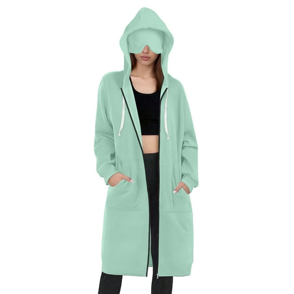 Yghzkop Womens Hoodies with Eye Mask Travel Sleep Hoodie Pullover Long Sleeve Loungewear Coat Jacket Oversized Hooded Sweatshirt Solid Color Warm Pocketed Hoody Winter Comfortable Relaxing
