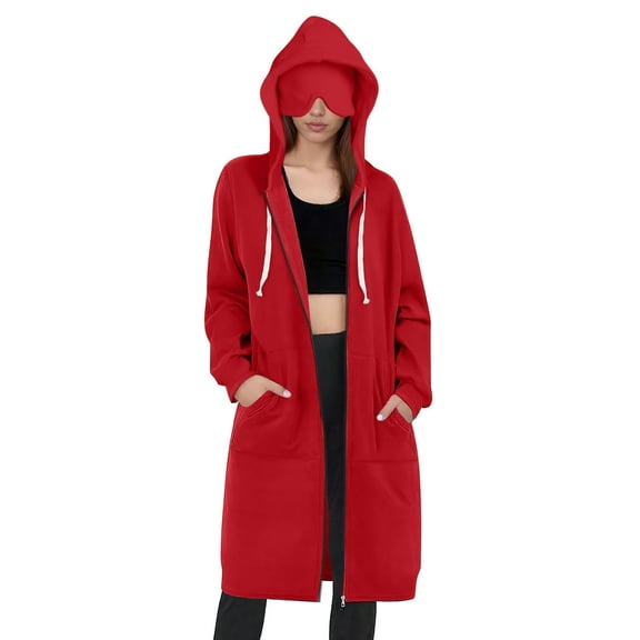 Yghzkop Womens Hoodies with Eye Mask Travel Sleep Hoodie Pullover Long Sleeve Loungewear Coat Jacket Oversized Hooded Sweatshirt Solid Color Warm Pocketed Hoody Winter Comfortable Relaxing