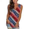 thumbnail image 1 of Yghzkop Womens Independence Day Tank Tops Printed Sleeveless V-Neck T-Shirt Top American Flag Patriotic Women's Casual Summer Wear Breathable Quick-Dry Shirt, 1 of 4