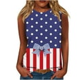 thumbnail image 1 of Yghzkop Womens Patriotic Tops 4th of July Independence Day Sleeveless Round Neck Summer Blouse Lightweight Quick-Dry Fabric American Flag Graphic Outdoor Events Casual Chic Apparel Tank Tops, 1 of 5