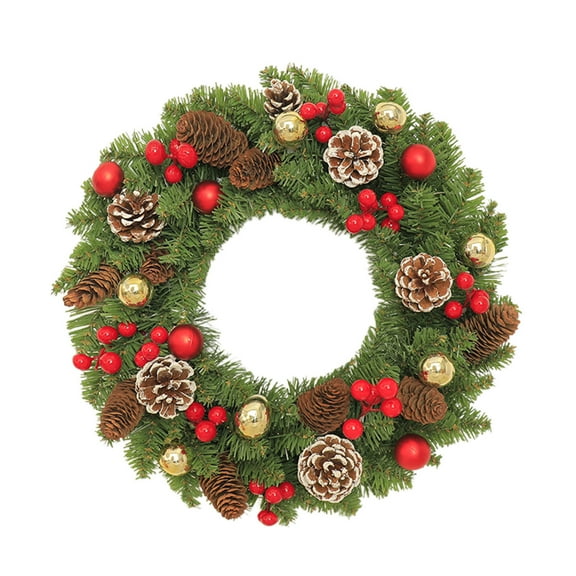 YgkuHd Artificial Christmas Wreath Christmas Wreath Rattan Christmas Decoration Wreath Door Hanging Hotel Scene