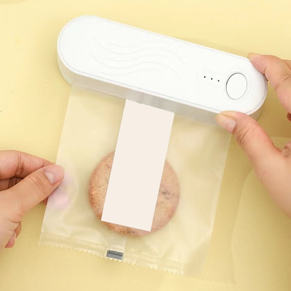 YgkuHd Bag Sealer Mini Bag Sealer 2400mAh Rechargeable Quick Heat Sealer With 4.5in Heating Strip Food Sealing Machine Kitchen Gadgets For Chip Bags Plastic Bags