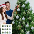 thumbnail image 1 of YgkuHd Christmas Decorations Christmas Balls Flocked Christmas Tree Ball Ornaments Plastic Balls Xmas Decorative Hanging Ornaments Christmas Tree Decoration, Clearance, 1 of 4