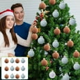 thumbnail image 1 of Clearance Christmas Decoration! YgkuHd Christmas Decorations Christmas Balls Flocked Christmas Tree Ball Ornaments Plastic Balls Xmas Decorative Hanging Ornaments Christmas Tree Decoration, 1 of 4