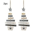 thumbnail image 1 of YgkuHd Christmas Decorations Christmas Tree Wooden Ornaments Christmas Ornaments Colored Wooden Letters Christmas Tree Pendants 2pcs, Clearance, 1 of 6
