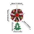 thumbnail image 1 of YgkuHd Christmas Gift Christmas Wreath Natural Feel Cedar Artificial Christmas Wreath Christmas Round Pendant Wreath, 1 of 5