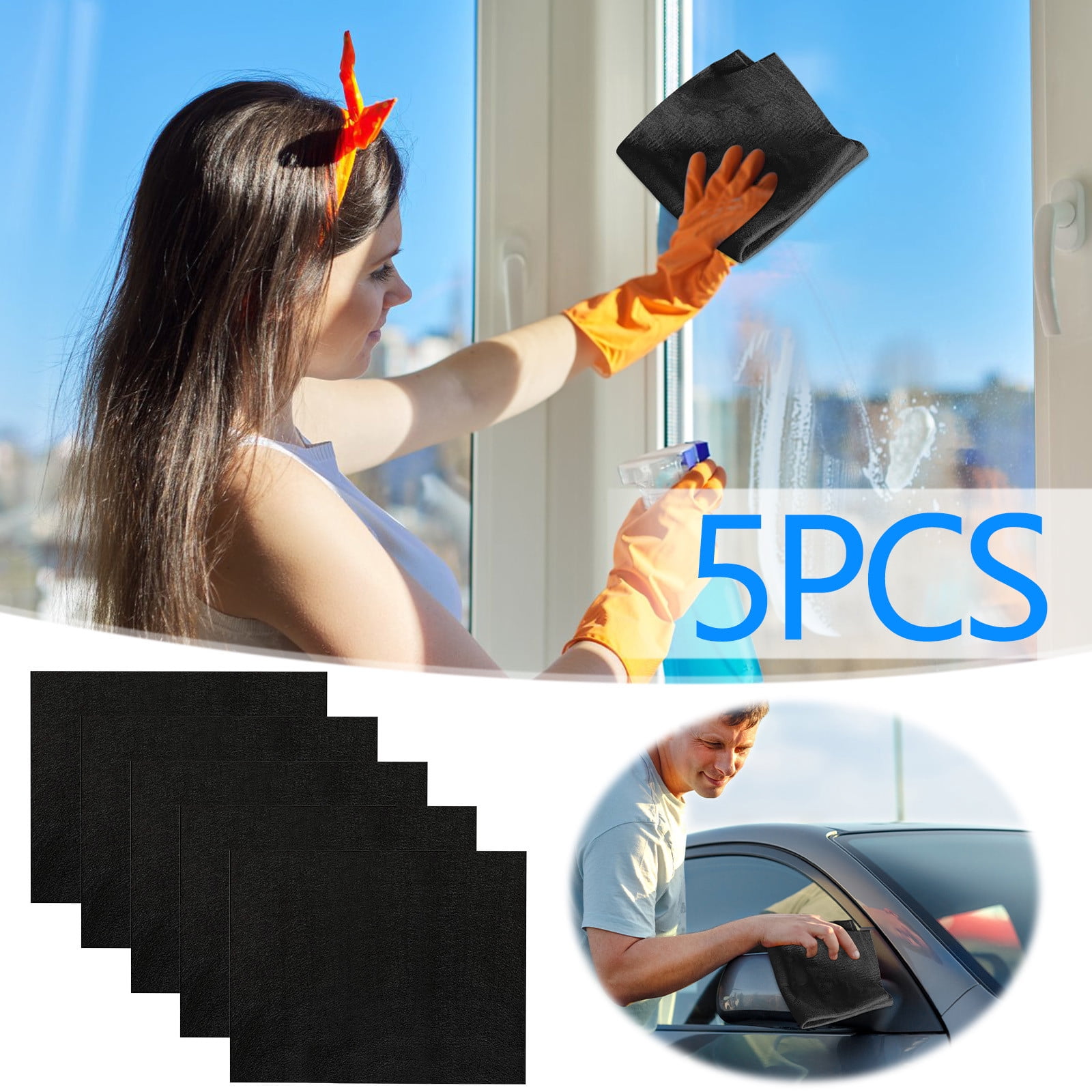 YgkuHd Cleaning Supplies Clearance Absorbent Rags Glass Cloths No Lint ...