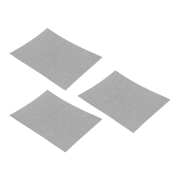 YgkuHd Grill Mat For Fish Bbq Grill Mesh Mat Non Stick High Temperature Reusable Liners For Gas Charcoal Electric Grills Bbq Mat For Gas Grill Black 40 Cm