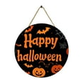 thumbnail image 1 of YgkuHd Halloween Welcome Door Sign 12In Wooden Hanging Decor for Wall Front Door and Window Indoor Outdoor Halloween Decoration Orange,Orange-11.8in, 1 of 6