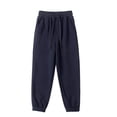 thumbnail image 1 of YgkuHd Kids Cotton Jogger Sweatpants Pants Elastic Waist Tapered Cuffs Casual Pants for Everyday Active Wear Navy 8-9 Years, 1 of 7